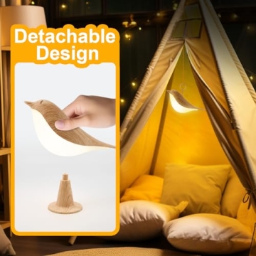Deogos Bird Lamp - Touch Control & Rechargeable Design