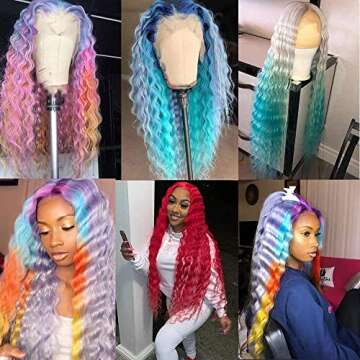 613 Lace Front Wig Human Hair Deep Wave 613 frontal wig 13x4 Blonde Wig Human Hair Pre Plucked with Baby Hair Brazilian Virgin Blonde Lace Front Wig for Women (20inch, Blonde Deep Wave Wig)