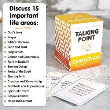 200 Conversation Cards for Christians Game - Explore Your Faith and Have Fun on Family Game Night, Bible Study or Youth Groups - Perfect for Church Groups, Couples Game Night, Easter Gifts
