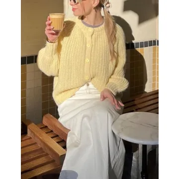 Wyeysyt Women's Cozy Button-Down Cardigan for Fall Style