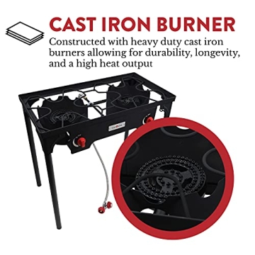 Gas One Propane Double Burner Camp Stove Outdoor Cooking
