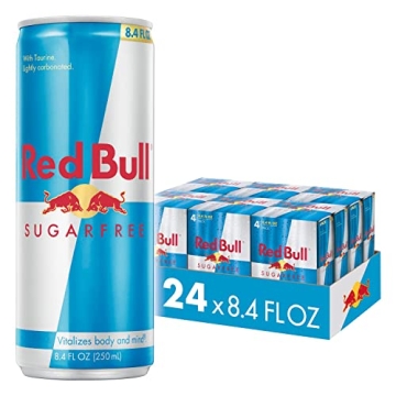 Red Bull Sugar Free Energy Drink - 80mg Caffeine & B Vitamins (24 Cans)