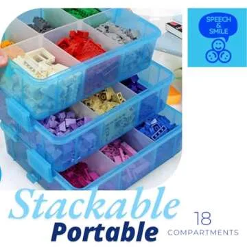 Say & Play 3-Tier Storage Container - 18 Compartment Organizer