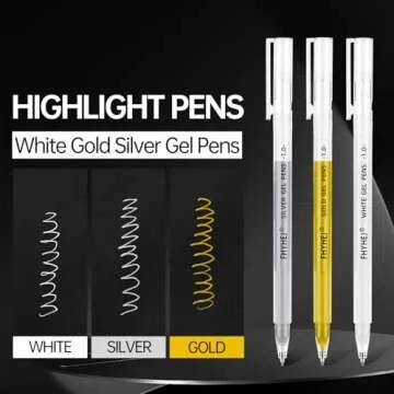 Fhyhej White Gel Pens 1.0mm 6 Pack For Artists