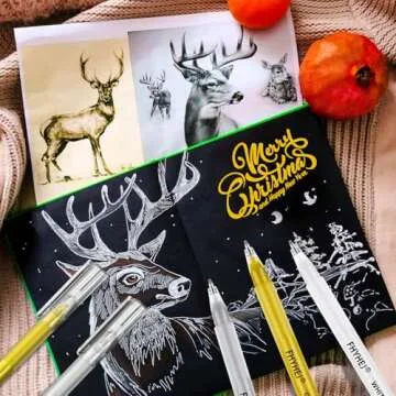 Fhyhej White Gel Pens 1.0mm 6 Pack For Artists