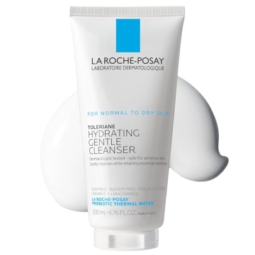 La Roche-Posay Toleriane Hydrating Gentle Facial Cleanser, Daily Face Wash with Ceramide and Niacina...