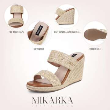 Chic mikarka Women’s Wedge Sandals for Summer Style