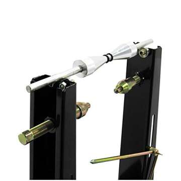 Pit Posse Motorcycle Rim Tire Wheel Balancer Balancing Spin Static Truing Stand – Adjustable Cente...