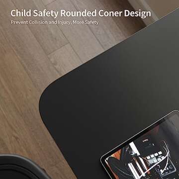 FEZIBO Corner Standing Desk, 48 Inches L Shaped Standing Desk, Electric Stand Up Corner Desk, Home Office Sit Stand Desk with Black Top and Frame