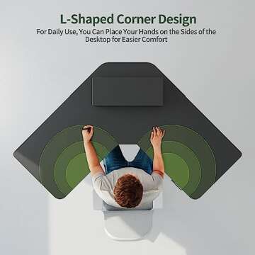 FEZIBO Corner Standing Desk, 48 Inches L Shaped Standing Desk, Electric Stand Up Corner Desk, Home Office Sit Stand Desk with Black Top and Frame