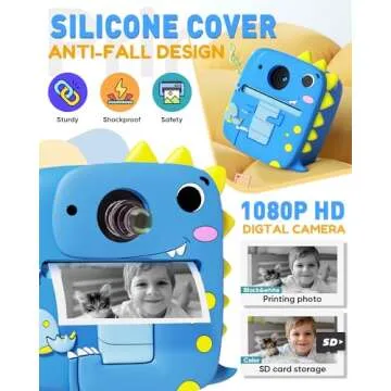 Prysyedawn Kids Instant Print Camera for Ages 3-8