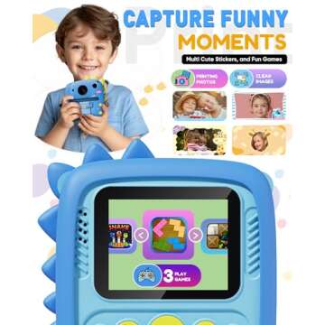 Prysyedawn Kids Instant Print Camera for Ages 3-8