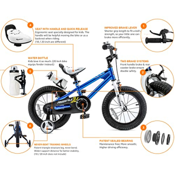 RoyalBaby Kids 16 Inch BMX Bike for Ages 4-7
