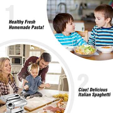 Tooluck 150 Pasta Maker for Authentic Homemade Pasta