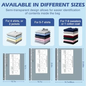 Fantictas Travel Vacuum Storage Bags with Air Pump for Easy Packing