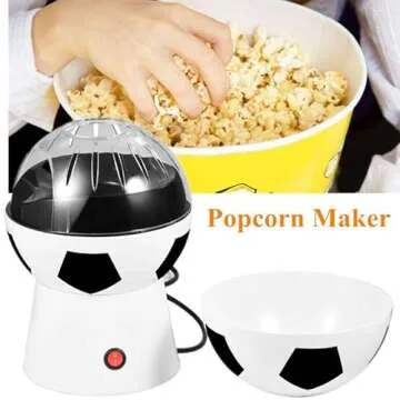 hxoity Football Shape Mini Air Popcorn Popper for Home