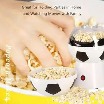 hxoity Football Shape Mini Air Popcorn Popper for Home