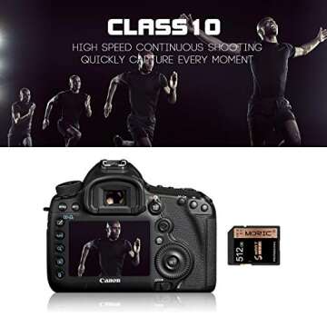 512GB SD Card Memory Card High Speed Security Digital Flash Memory Card Class 10 for Videographers&Vloggers and Other SD Card Compatible Devices