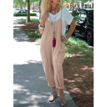 Cicy Bell Women’s Summer Casual Jumpsuit with Adjustable Straps