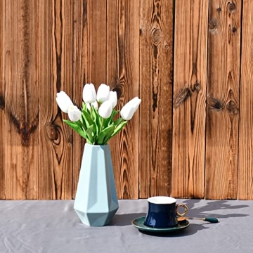 ONLY ART 20pcs White Artificial Tulip Flowers for Décor