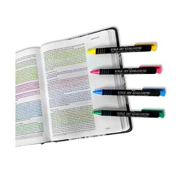 G.T. Luscombe Company, Inc. Bible Dry Highlighting Kit | No Bleed Eco-Friendly Refillable Dry Highlighters | No Sharpening | No Smearing or Fading | Yellow, Blue, Pink, Green (Set of 4)