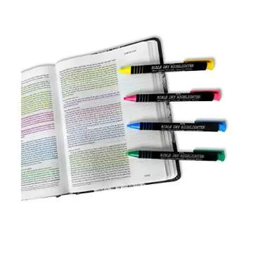 Bible Safe Dry Highlighters Set of 4 | No Bleed Eco-Friendly
