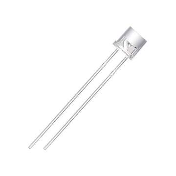 CHANZON 100 pcs 5mm White Flat Top LED Diode Lights (Clear Transparent Lens) Bright Lighting Bulb Lamps Electronics Components Indicator Light Emitting Diodes