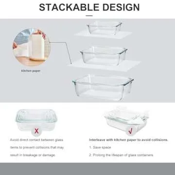 Coccot 20 Piece Glass Food Storage Containers Set