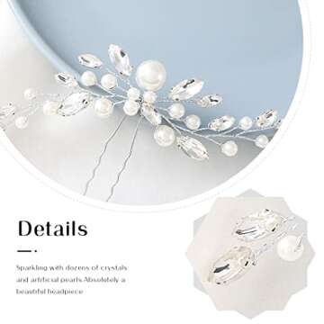 Elegant JAKAWIN Pearl Wedding Hair Pins for Brides