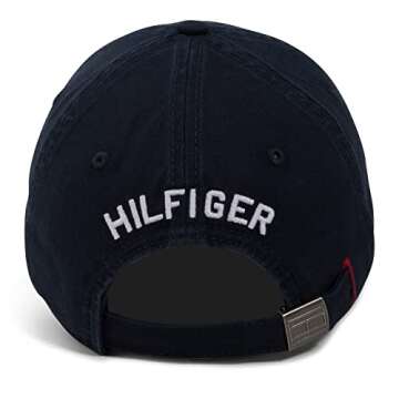Tommy Hilfiger Dad Hat Billy Corner Flag Cap Hat, Navy Blazer, O/S
