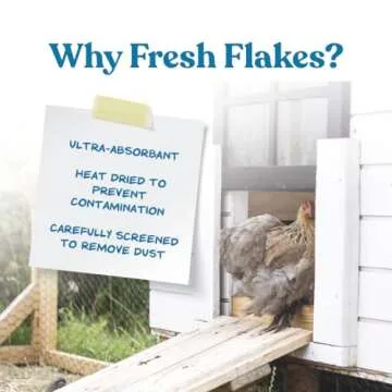 Manna Pro Fresh Flakes | Chicken Coop Bedding | Pine Shavings for Chicken Bedding | 4 Cubic Feet