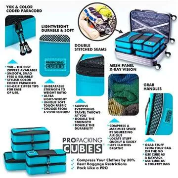 PRO Packing Cubes | Ultralight Travel Organizer Set for Packing