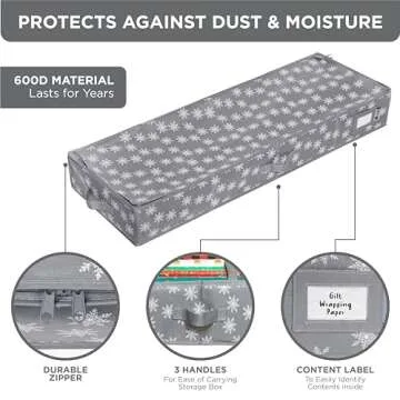 Wrapping Paper Storage Container – Fits up to 27 Rolls 1 3/8” Diam. - Underbed Gift Wrap Organiz...