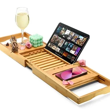 Luxury Foldable Bathtub Tray Caddy for Relaxation and Functions