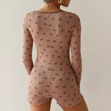 Zempertoopa Floral Print Bodysuit - Stylish Pajama Playsuit