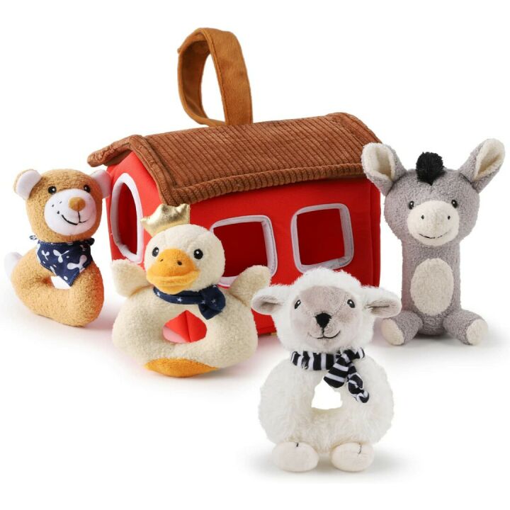 iPlay iLearn Newborn Donkey Rattle Toy for Infants