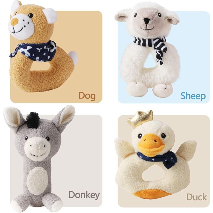 iPlay iLearn Newborn Donkey Rattle Toy for Infants