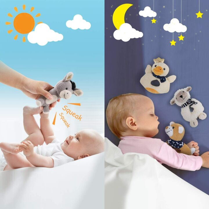 iPlay iLearn Newborn Donkey Rattle Toy for Infants