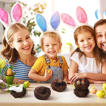 12 Pcs Artificial Bird Nest Easter Rattan 2.36 Inch