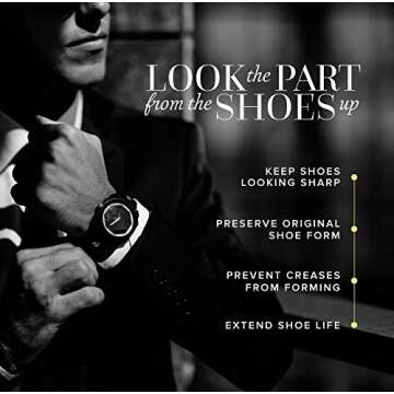 Stratton MEN’S ADJUSTABLE SPLIT TOE CEDAR SHOE TREE - GROWN IN USA (Small / 6.5-8 US, 1-pack)