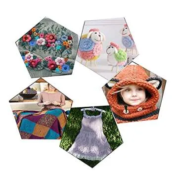 Mdoker 13.8 Inch Aluminum Knitting Needles Colored Straight Single Pointed Metal Sweater Knitting Needle for DIY Knitting Projects,Size US 9(5.5mm)