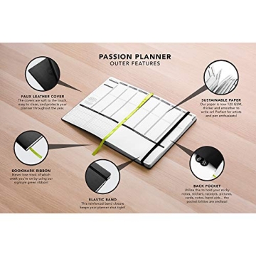 Passion Planner Medium Undated for Goal Setting and Reflection