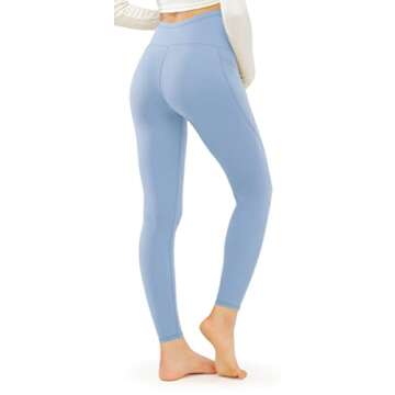 JOYSPELS Smooth Feeling Maternity Leggings Over The Belly with Pockets Workout Pregnancy Leggings Li...