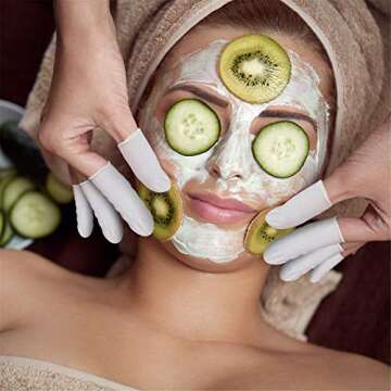 tifanso Finger Cots Disposable, Medium Finger Thumb Gloves Protectors, Sleeves Covers Protection for Fingertips (Approx.210 PCS)