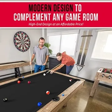 GoSports 7 ft Pool Table with Rustic Wood Finish