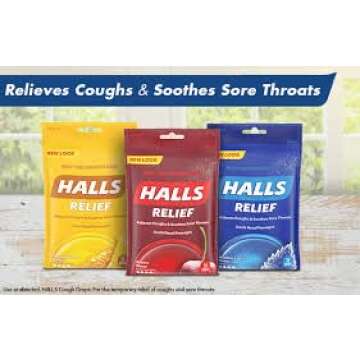 Halls Mentho-lyptus Cough Drops Advanced Vapor Action, Cherry Flavor 40 Drops (Pack of 3)