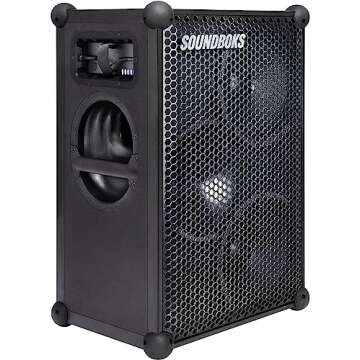 SOUNDBOKS (Gen. 3 – Loudest Portable Bluetooth Speaker – Performance Speaker with Rechargeable Battery – Wireless and Water Resistant – 40 Hour Battery Life – 126dB (Black)​