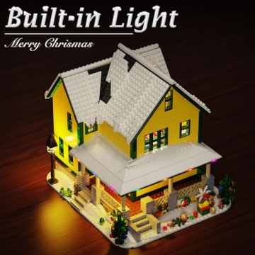 Christmas House Building Set with Light for All Ages
