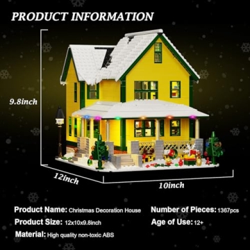 Christmas House Building Set with Light for All Ages