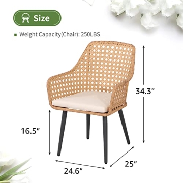 OC Orange-Casual Patio Dining Chair Set of 2 - Elegant & Durable